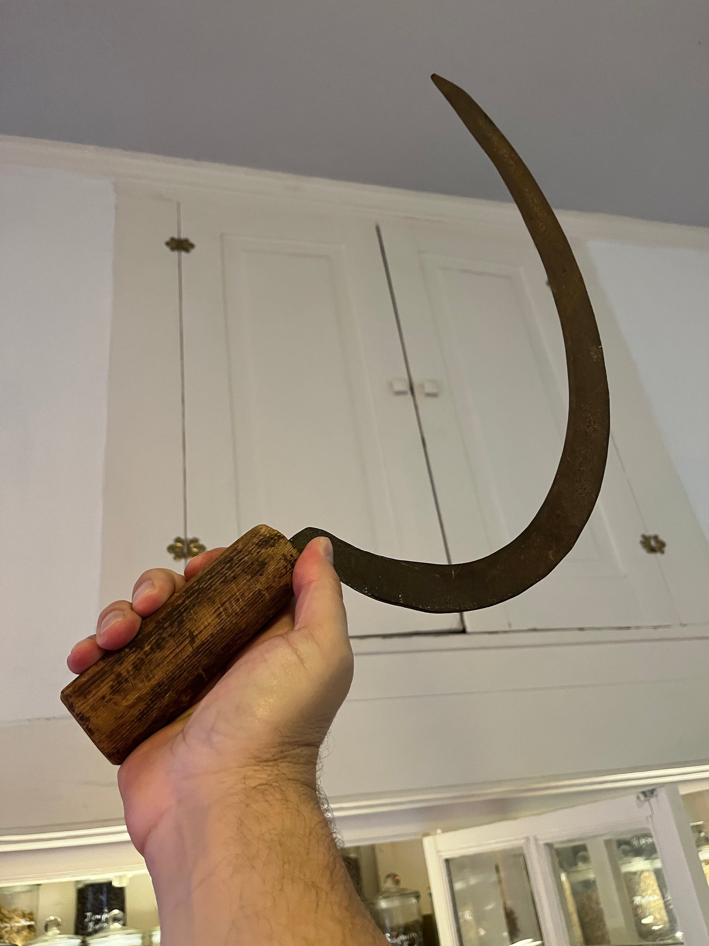 Antique boline hand scythe