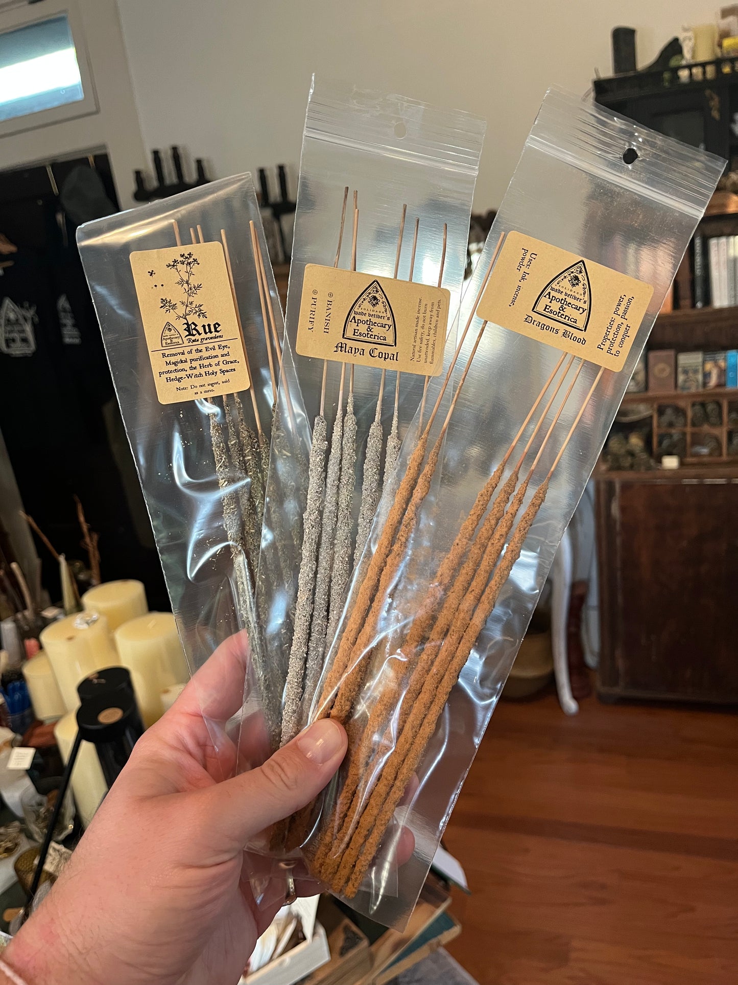 Artisan made incense (rue, copal, dragons blood)