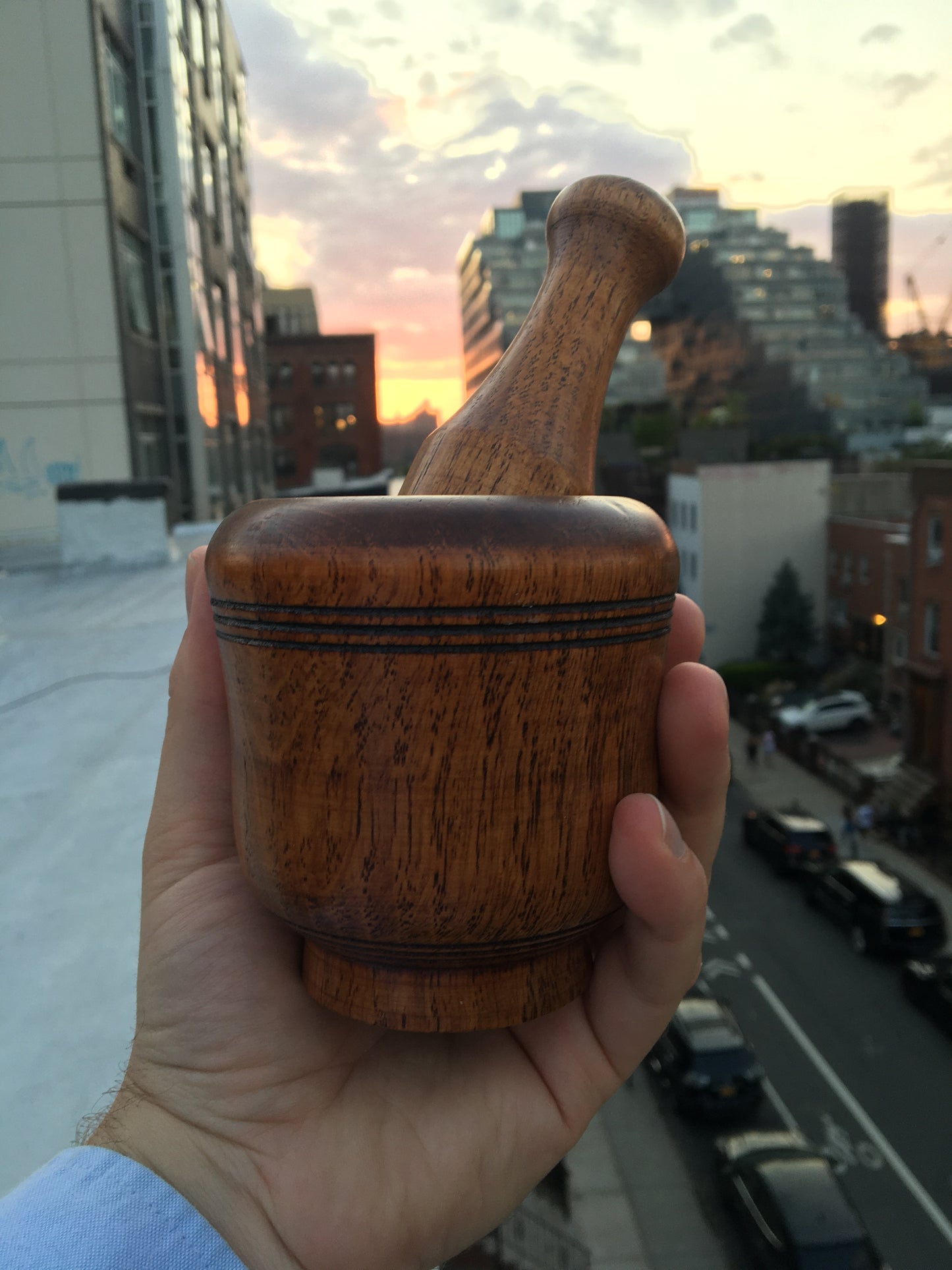 Mortar and Pestle in Wood