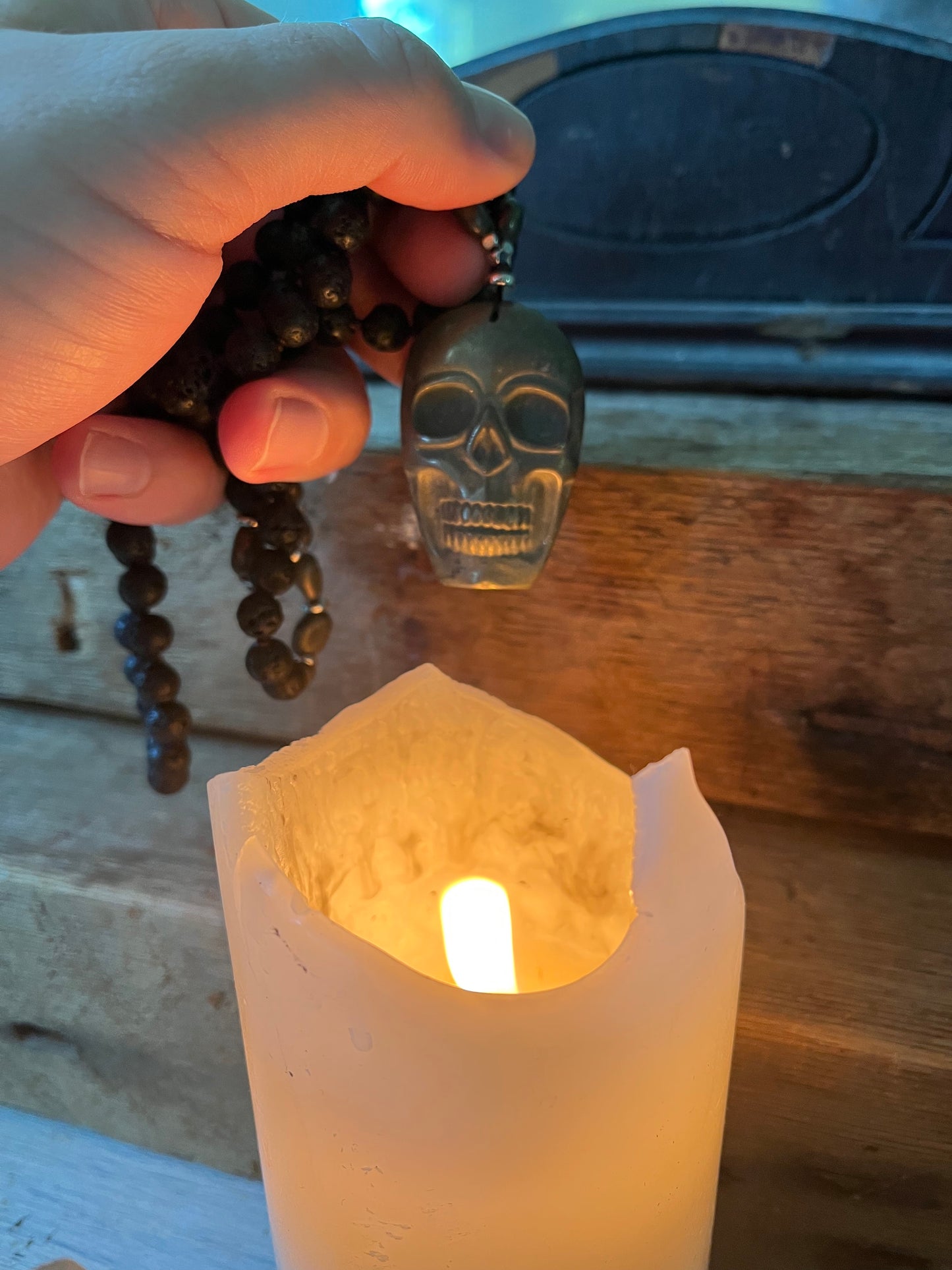 Pyrite Skull Talismanic Mala