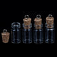 Mini Glass Corked Bottles with Necklace Loop (10Pcs)